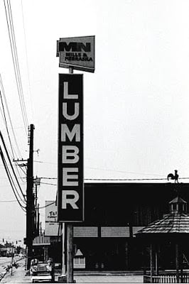 Historic Mills & Nebraska Lumber sign, 1998