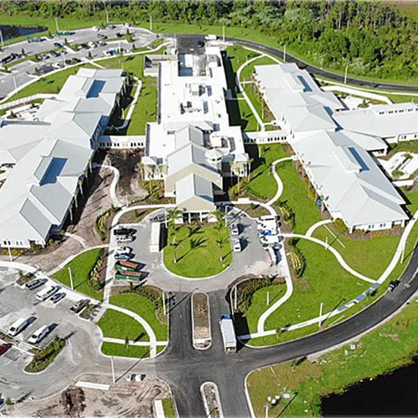 Military facility building in Florida with high-security commercial doors